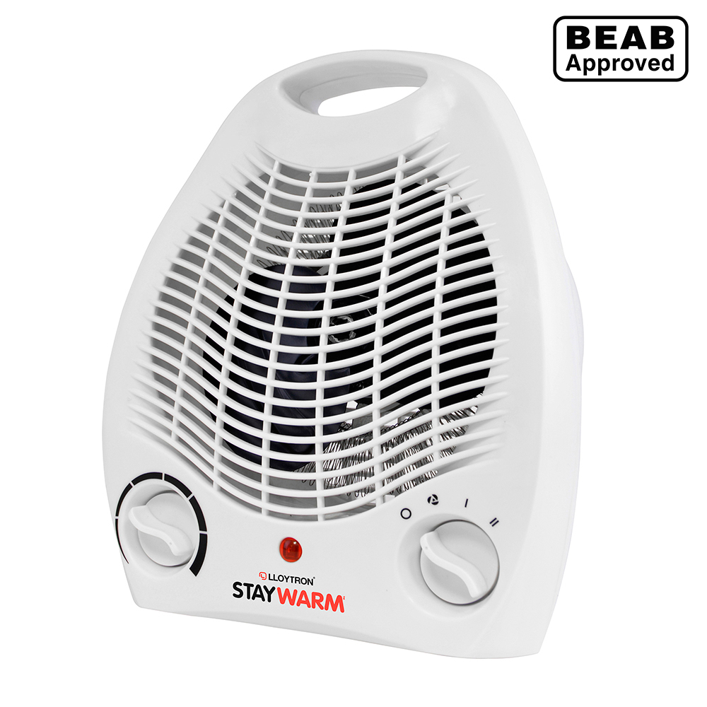 Lloytron Staywarm 2Kw Upright Fan Heater in White