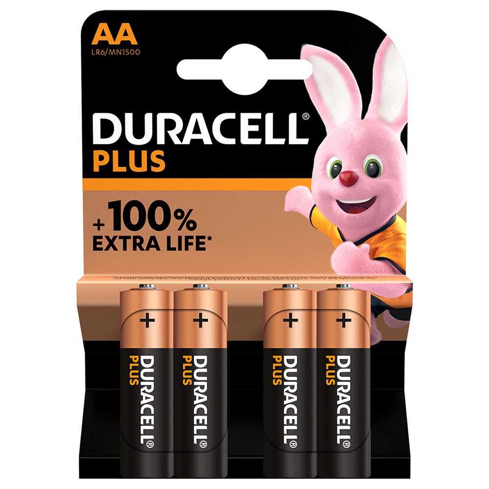 Duracell Plus 100% Alkaline Battery AA Size